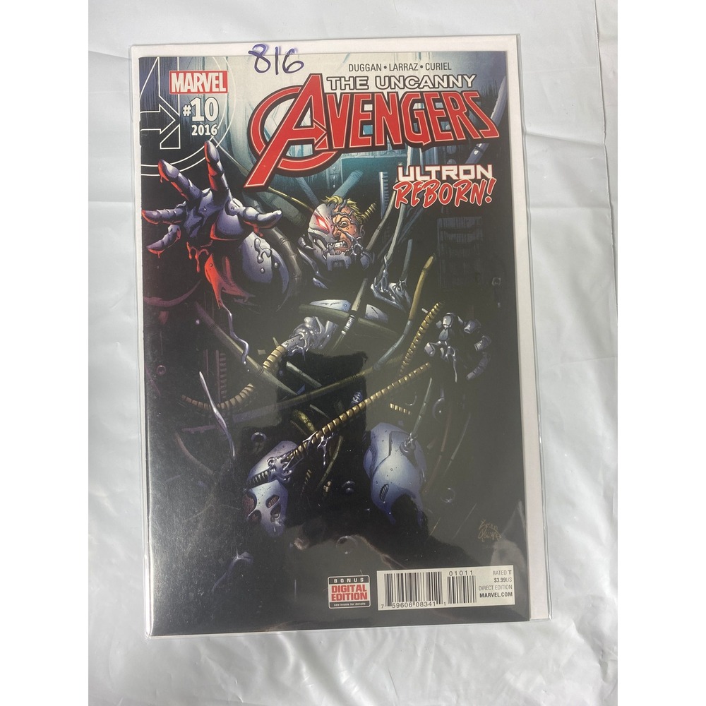 Marvel Comics The Uncanny Avengers #10 2016 Ultron Reborn Pepe Larraz Gerry